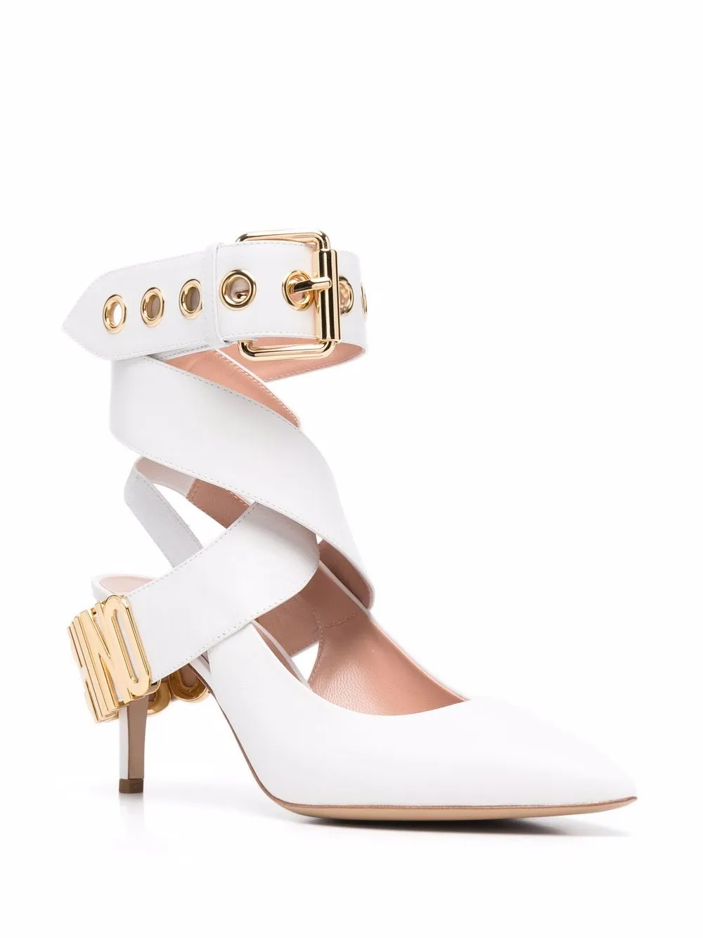 Moschino Pumps met puntige neus - Wit