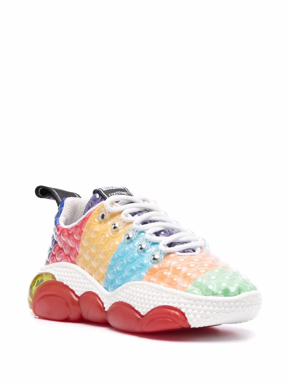 Moschino Sneakers met colourblocking - Rood