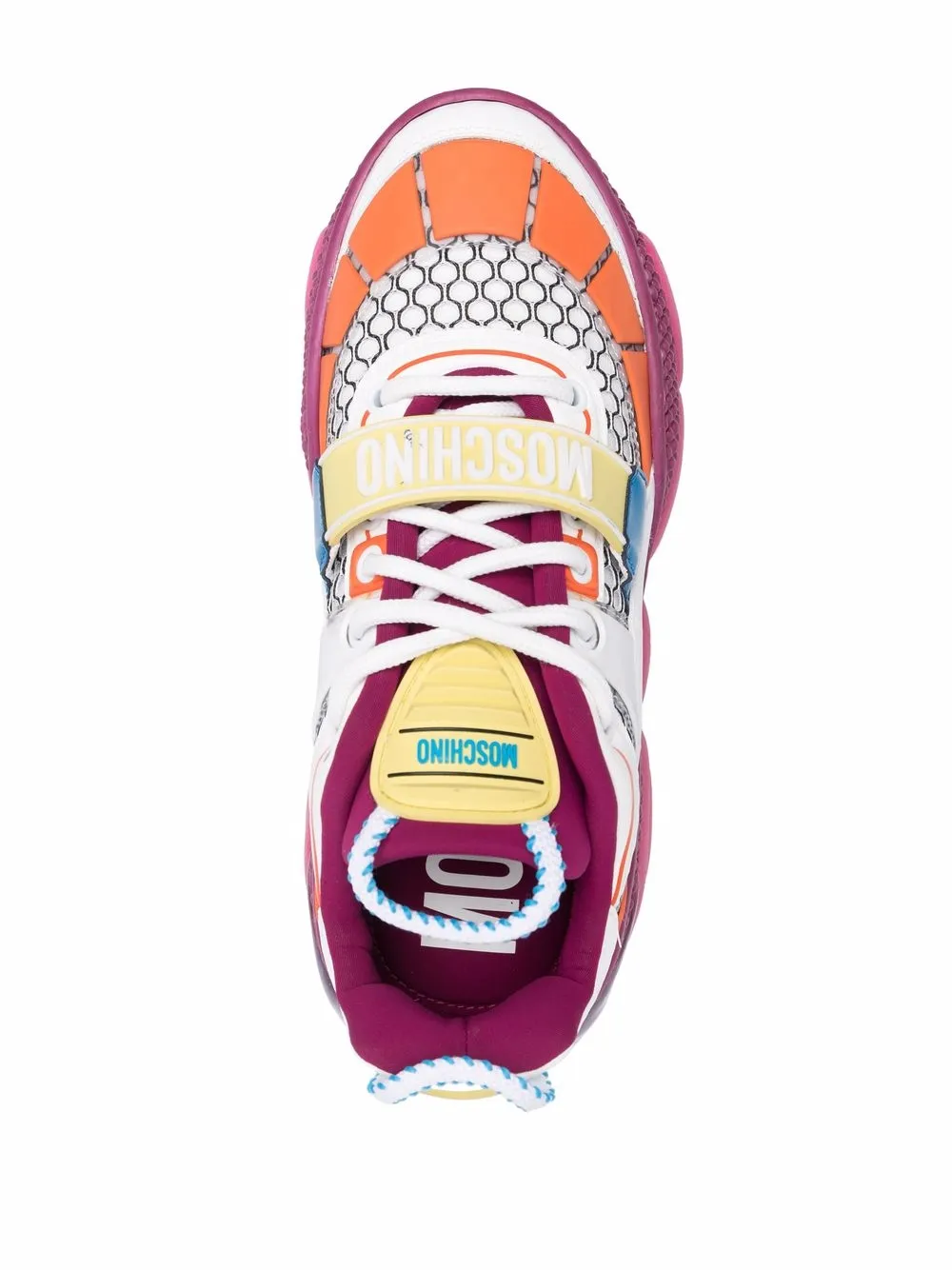 фото Moschino кроссовки в стиле колор-блок с логотипом