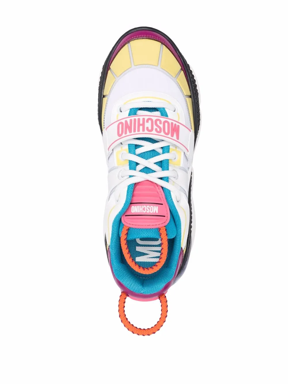 Shop Moschino colour-block low-top trainers with Express Delivery ...