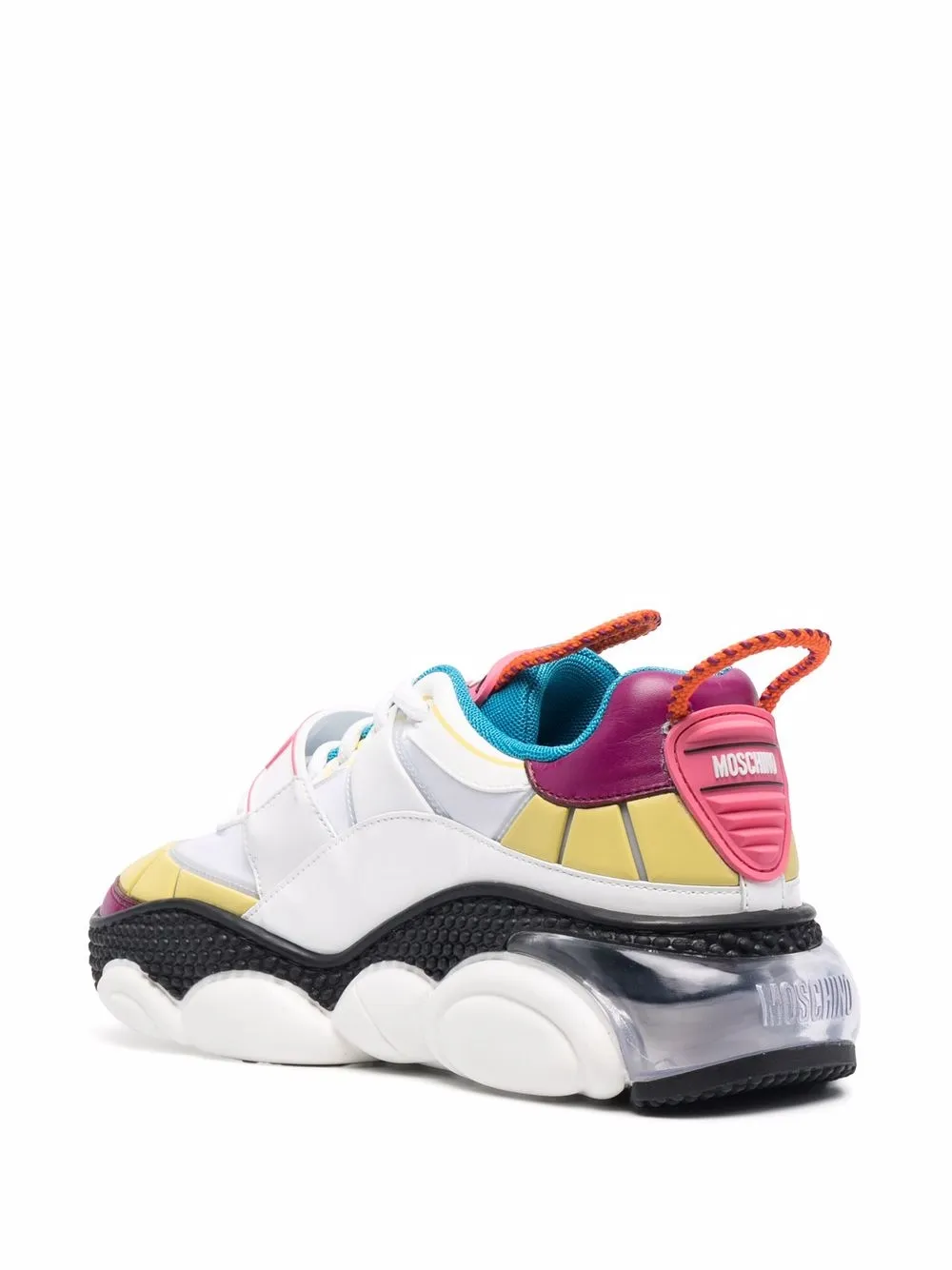 Shop Moschino colour-block low-top trainers with Express Delivery ...