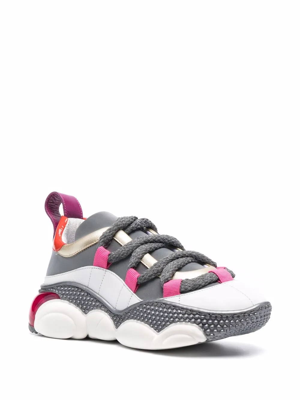 Moschino Sneakers met colourblocking - Wit