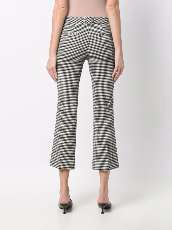 Alberto Biani Cropped Gingham Trousers 