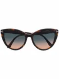 TOM FORD Eyewear cat-eye gradient sunglasses - Brown