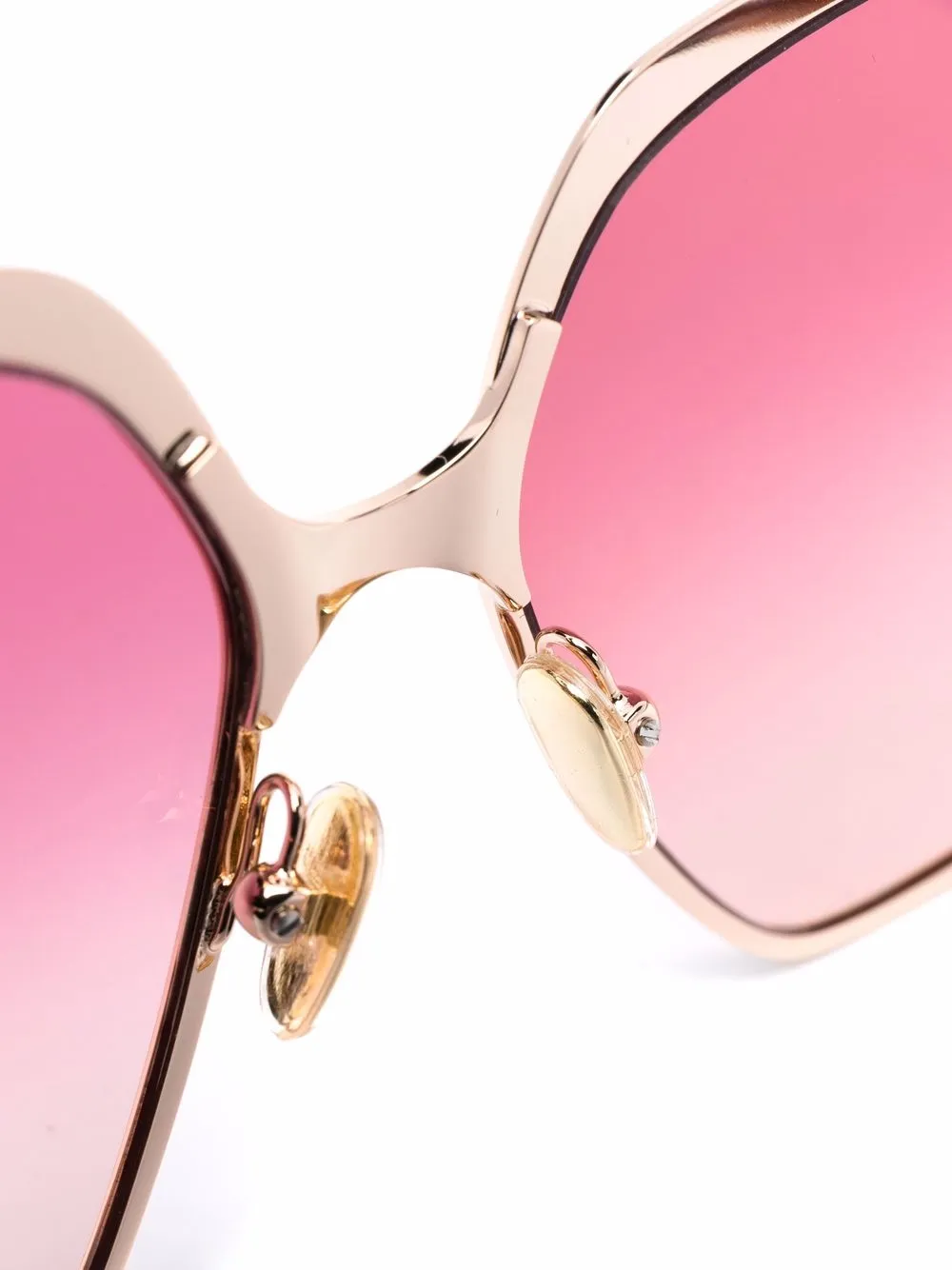 Tom Ford Fonda Geo Square Metal Sunglasses In Gold