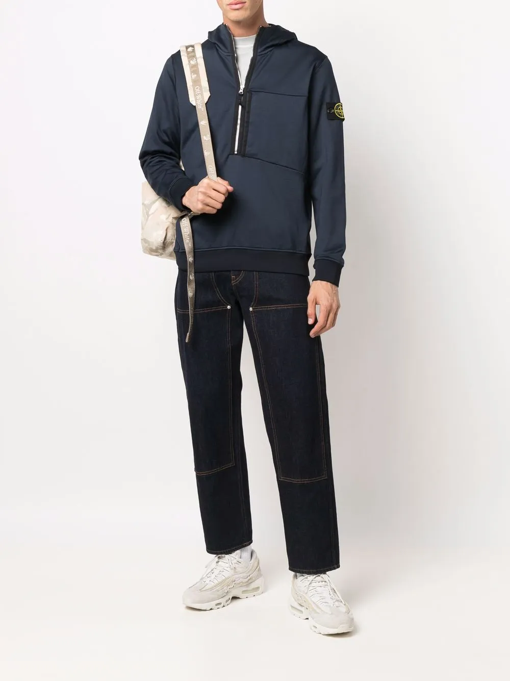 фото Stone island худи на молнии с нашивкой compass