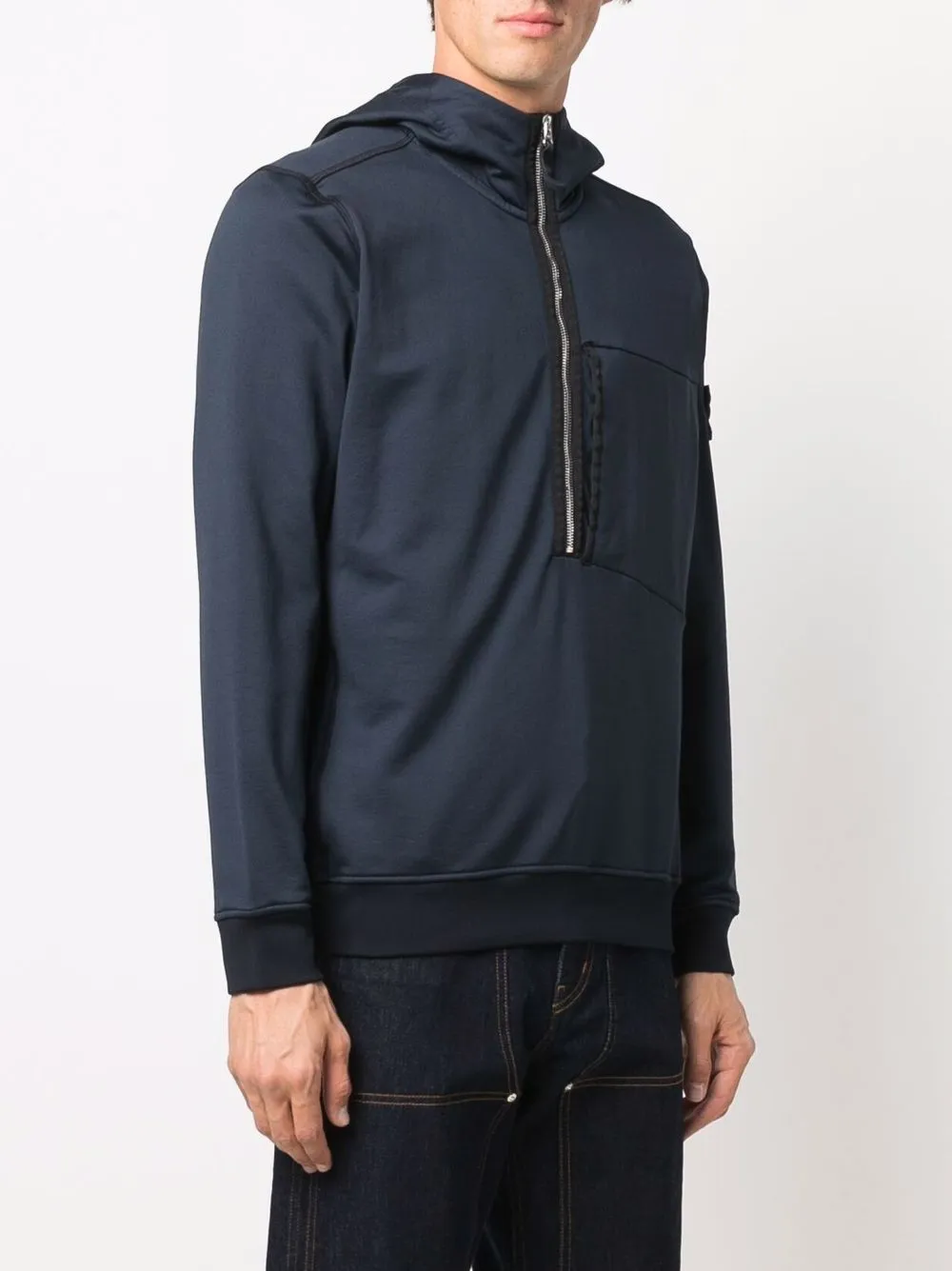 фото Stone island худи на молнии с нашивкой compass