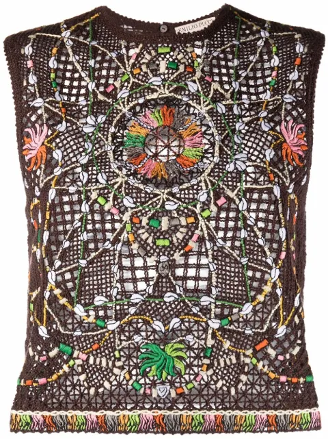 PUCCI blouse à broderies Cyprea 