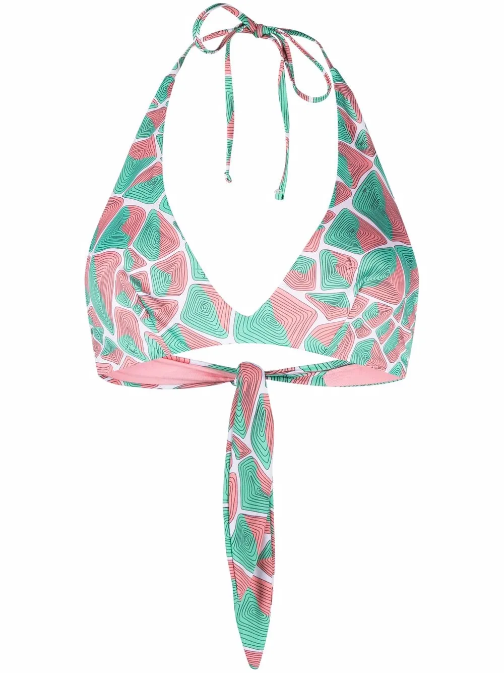 PUCCI Top bikini Tartuca con stampa - Rosa