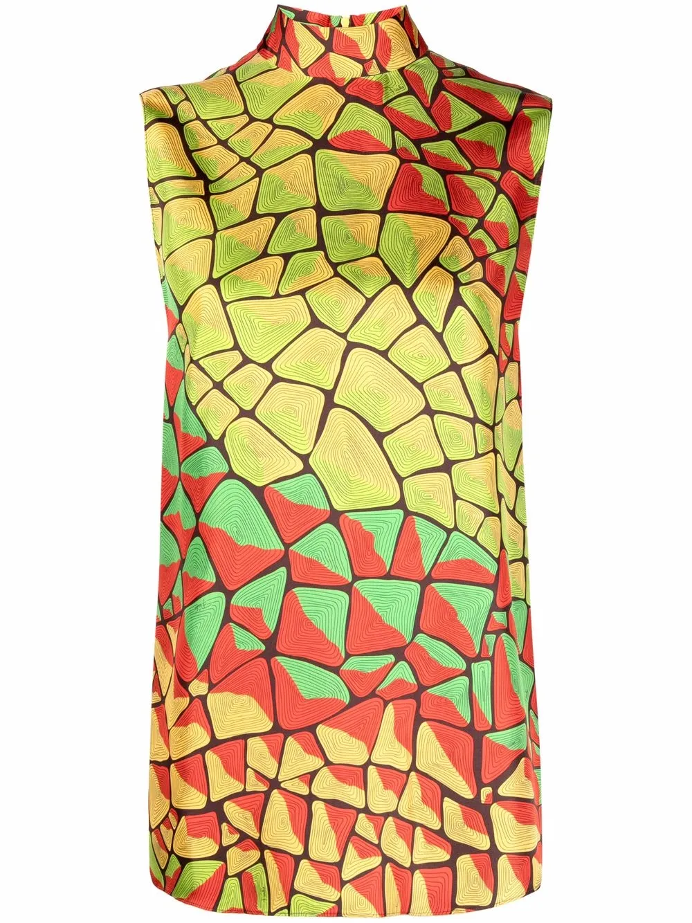 

PUCCI Tartuca-print sleeveless blouse - Orange