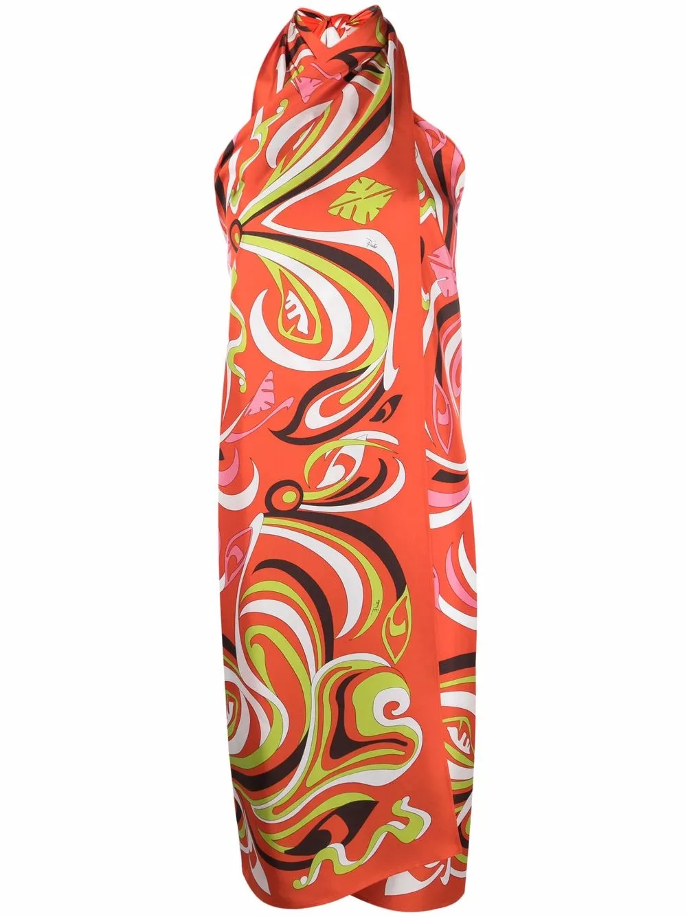 

PUCCI vestido de playa con estampado Africana - Naranja