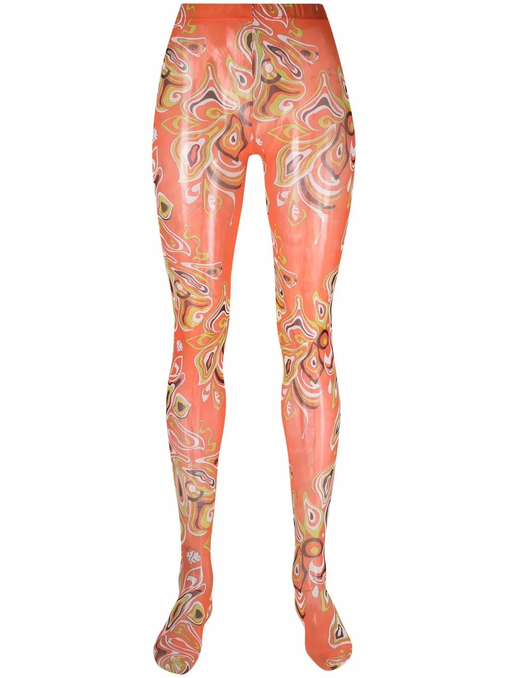 PUCCI Strumpfhose mit Print - Orange