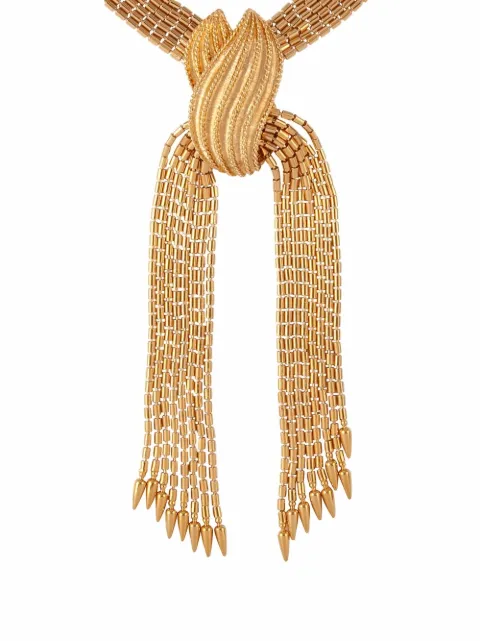 Monet Pre-Owned collar con borla y detalle de nudo 1970