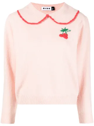 Rixo Lula Collared Jumper - Farfetch