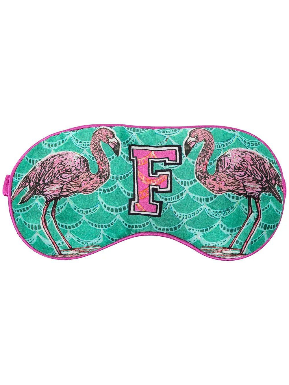 

Jessica Russell Flint F For Flamingo silk eyemask - Green