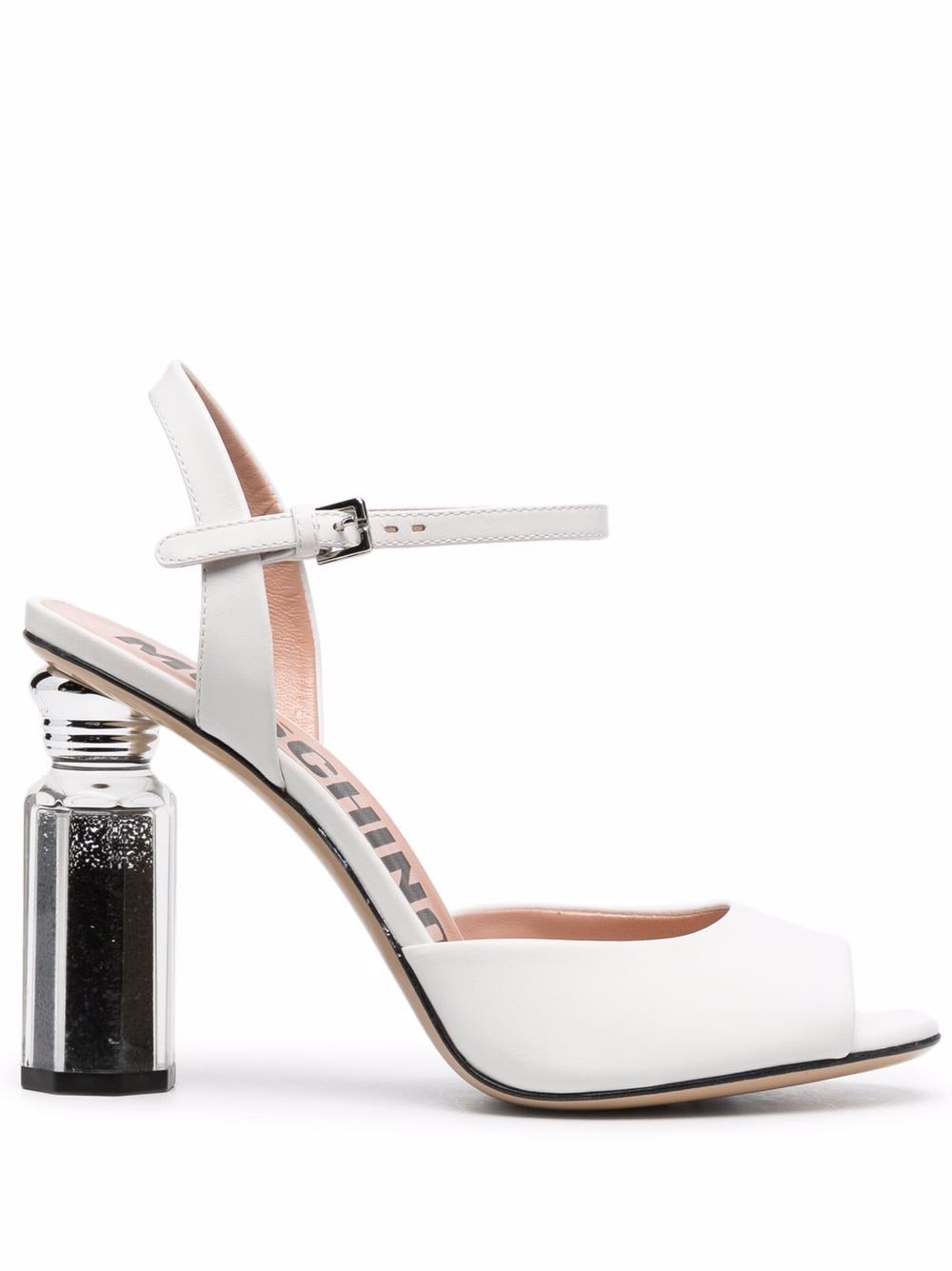 Image 1 of Moschino canister heel leather sandals