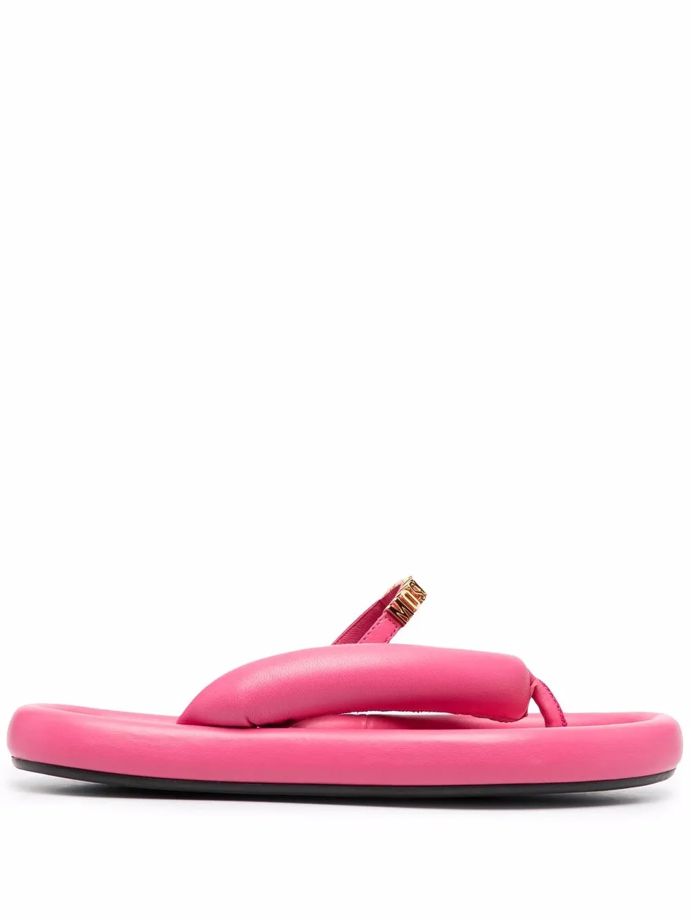 

Moschino sandalias con tiras capitonadas - Rosado