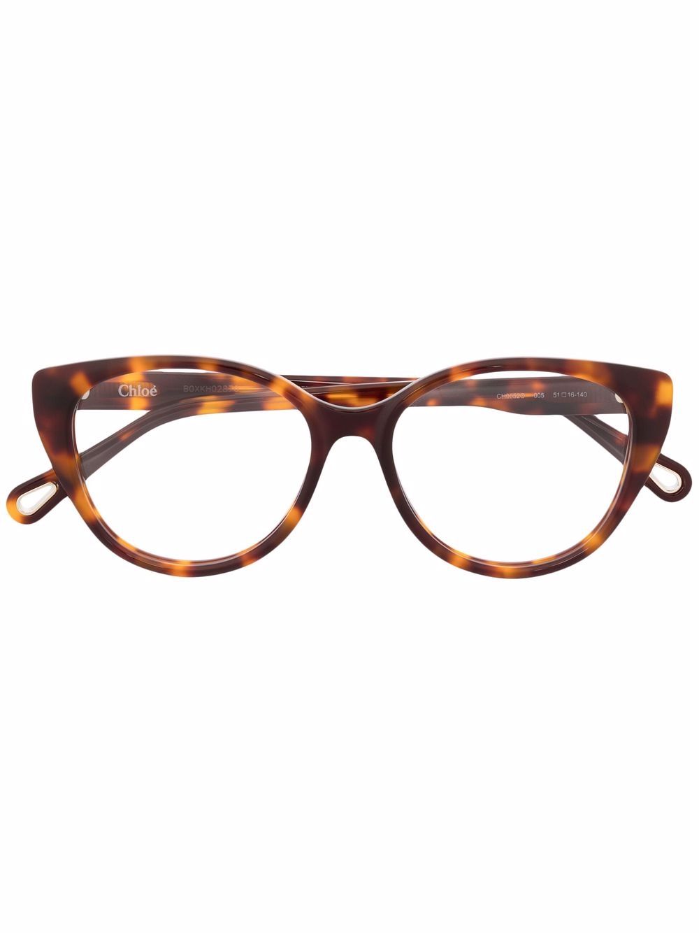 фото Chloé eyewear очки в круглой оправе черепаховой расцветки