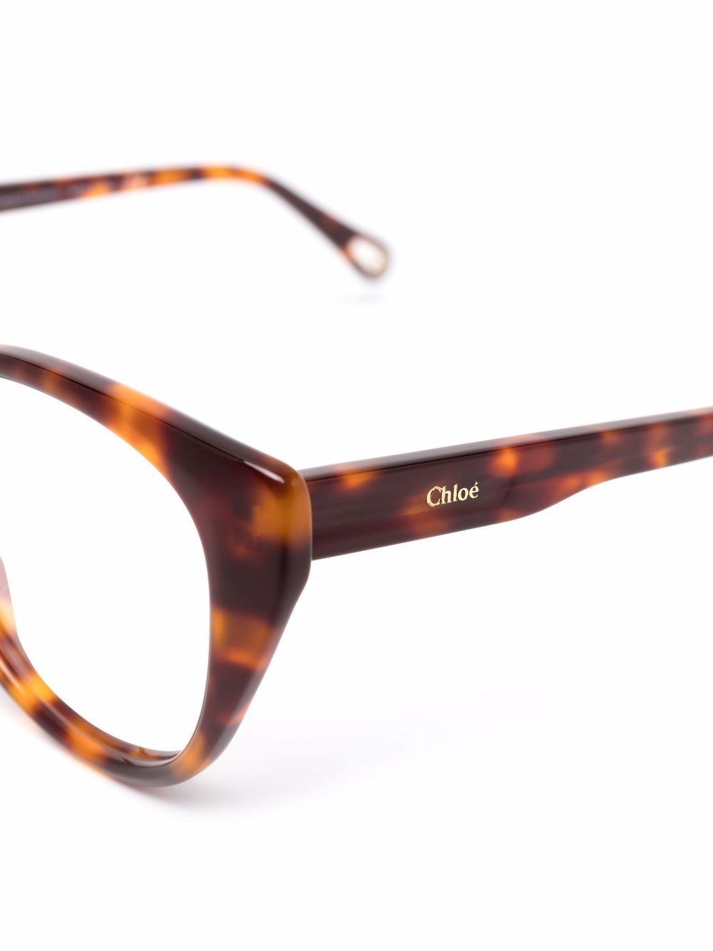 фото Chloé eyewear очки в круглой оправе черепаховой расцветки