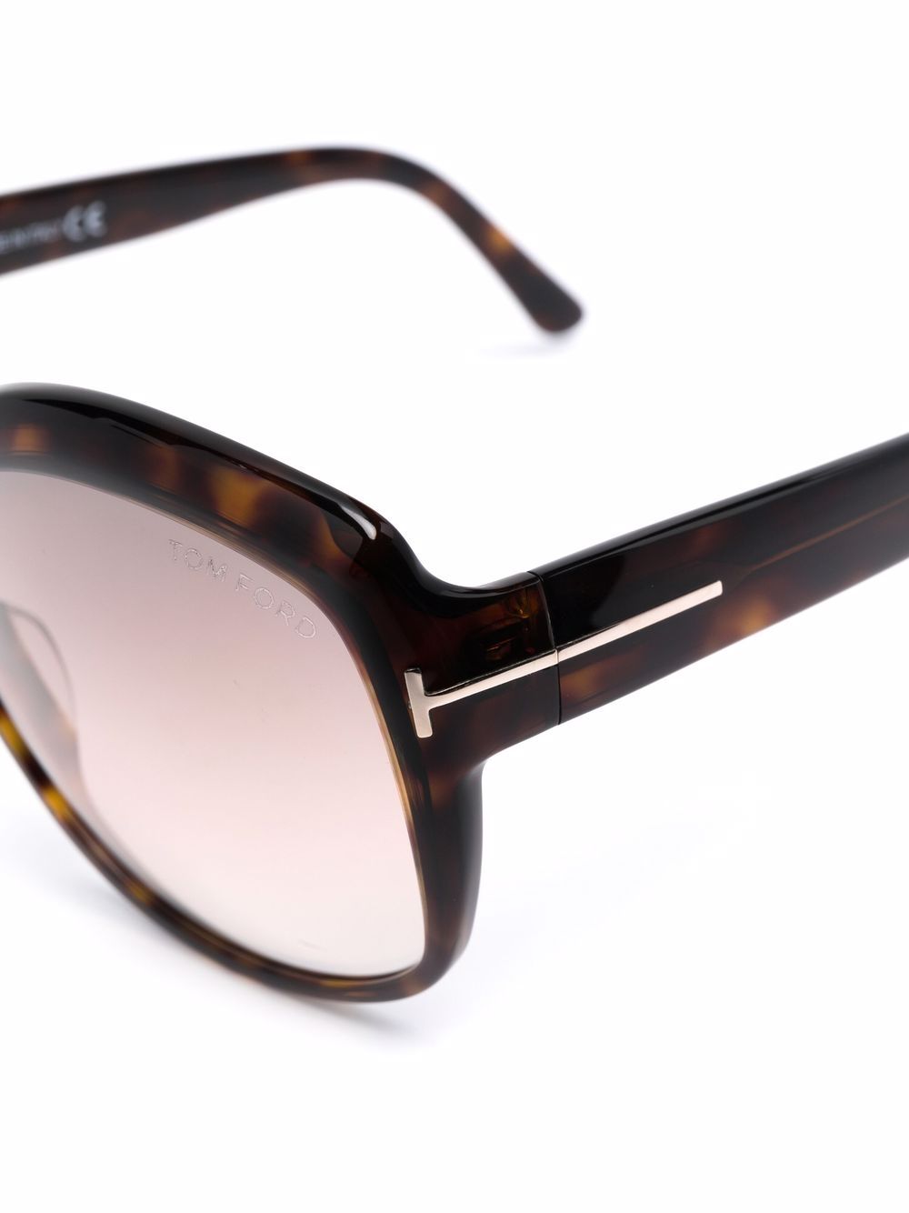 TOM FORD Eyewear Round Tortoise Sunglasses - Farfetch