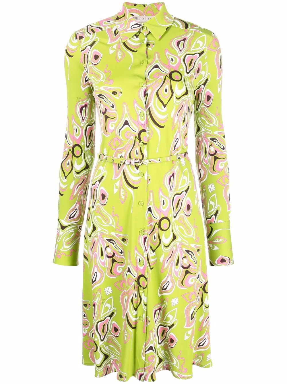 

PUCCI Africana abstract-print shirtdress - Green