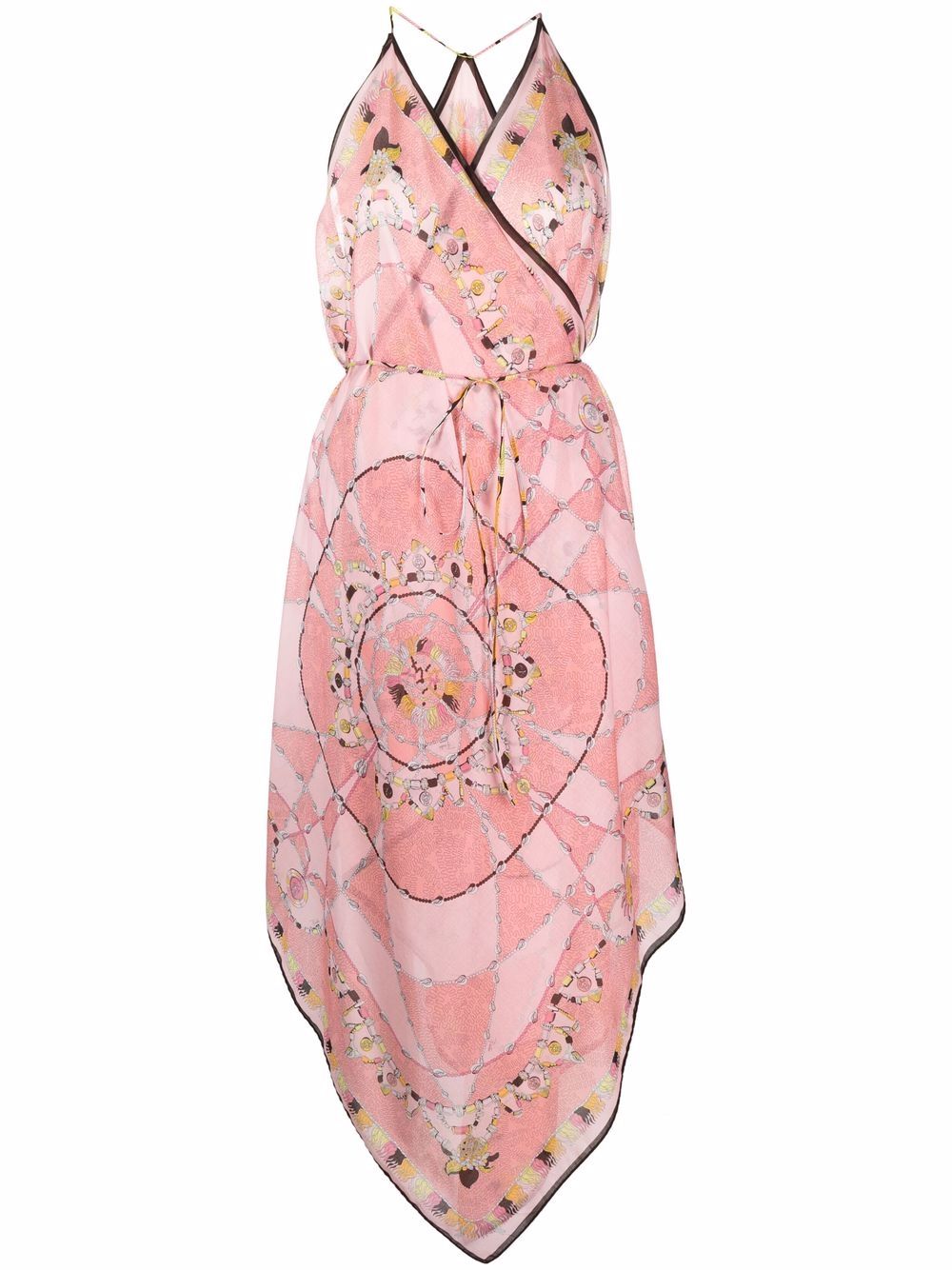 

PUCCI Cyprea abstract-print handkerchief hem dress - Pink