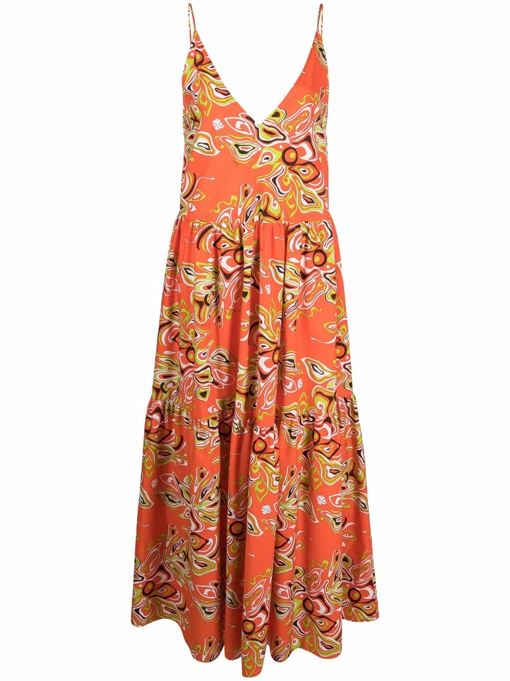 

PUCCI vestido de playa con estampado Africana - Naranja