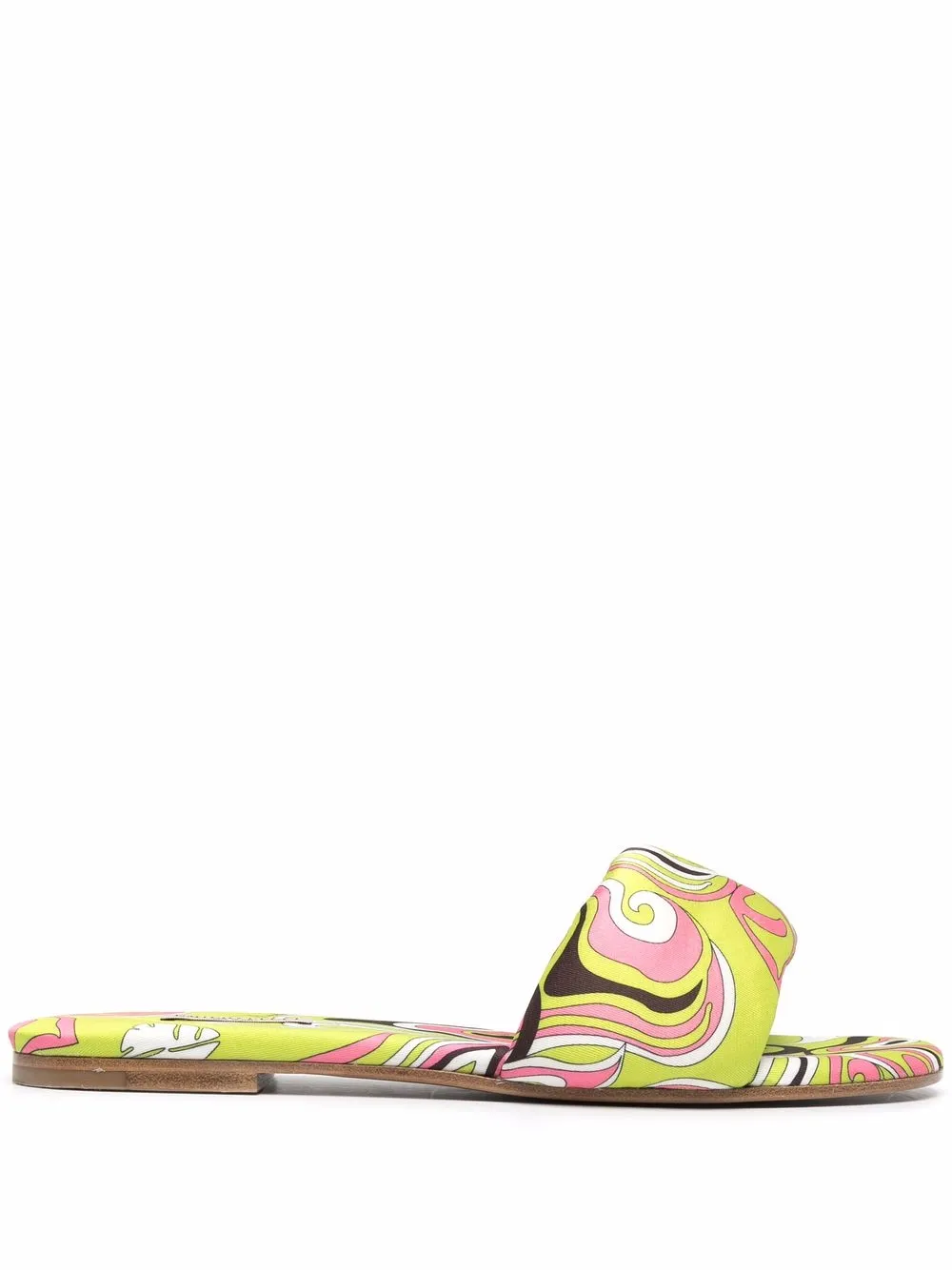 

PUCCI Onde-print slip-on sandals - Green