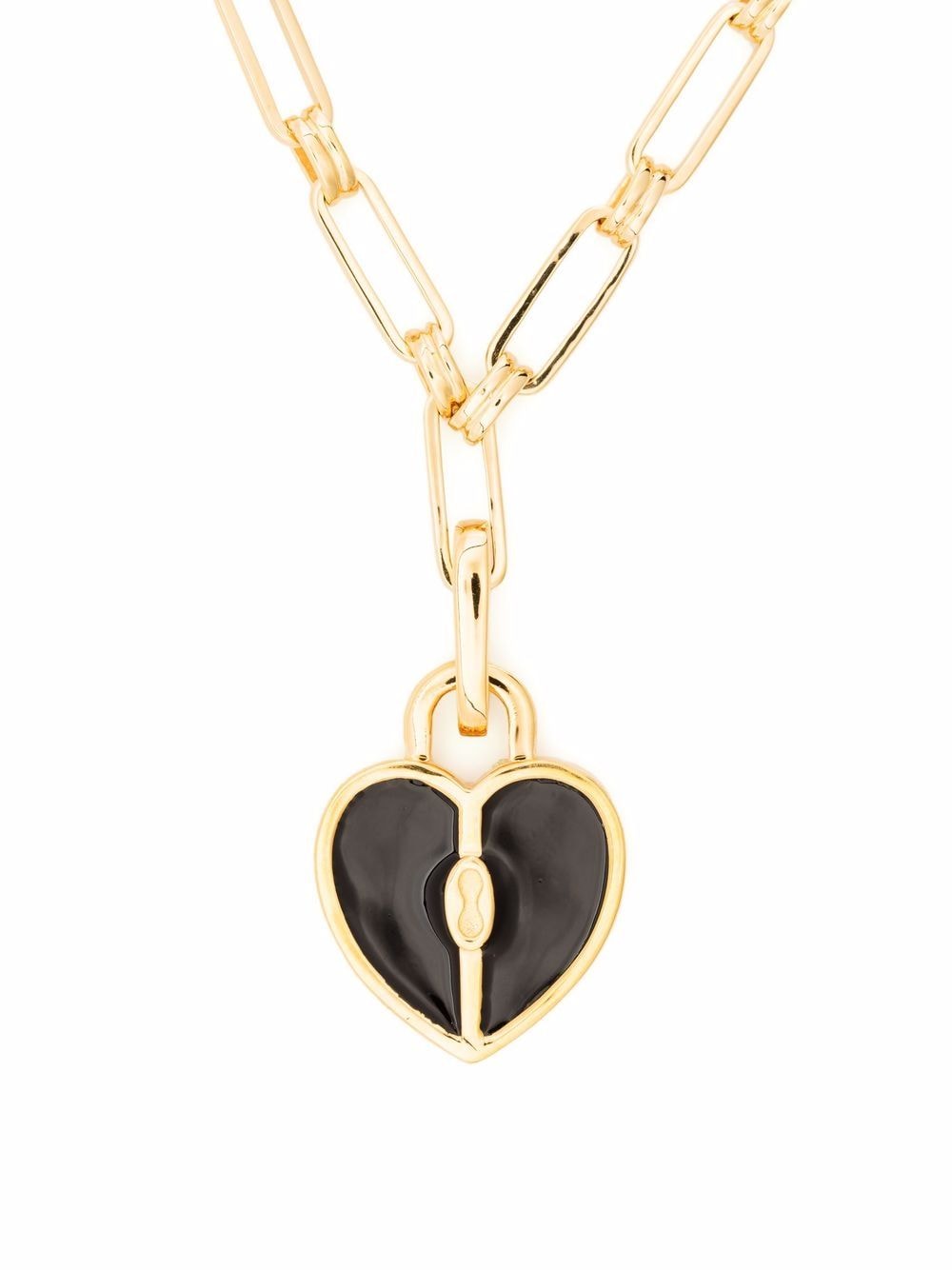 Missoma heart-charm locket chain necklace