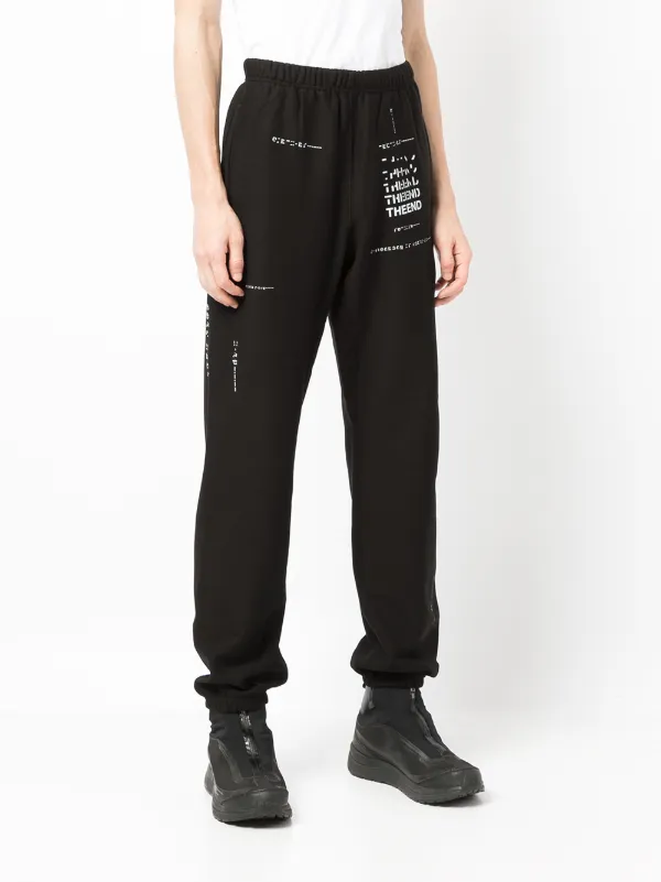 Takahiromiyashita The Soloist slogan-print Track Pants
