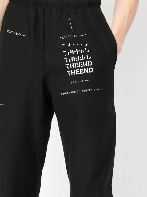 Takahiromiyashita The Soloist slogan-print Track Pants