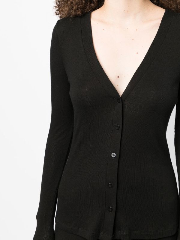 black jersey cardigan