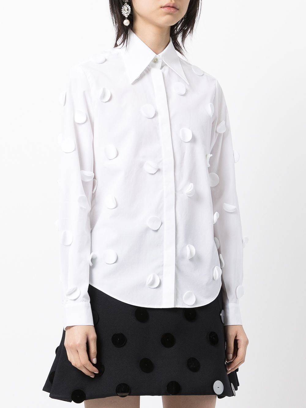 SHUSHU/TONG polka-dot Applique Shirt - Farfetch