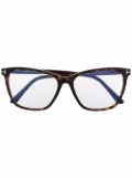 TOM FORD Eyewear tortoise square frame glasses - Brown