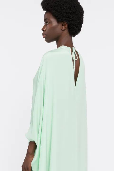 Silk Kaftan Dress in blue | PUCCI