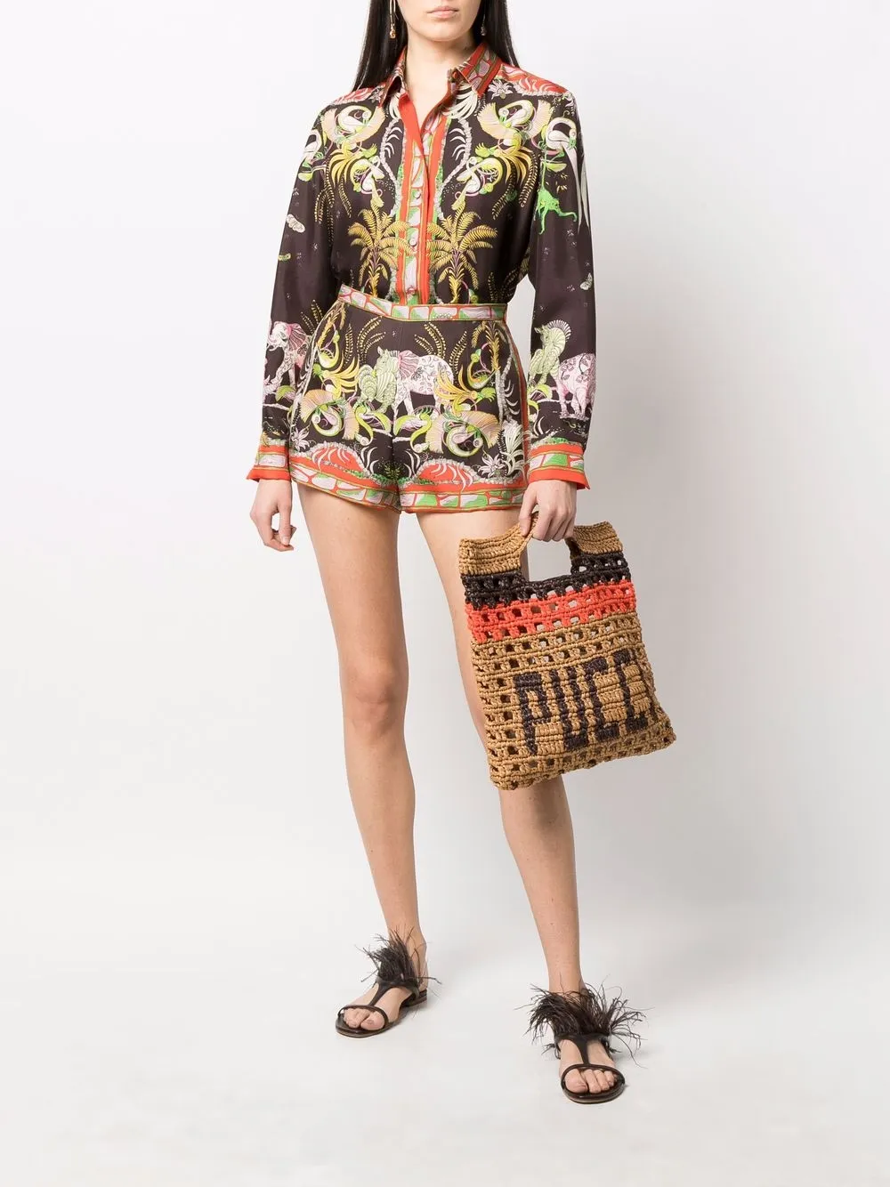 PUCCI Shorts met print - Bruin