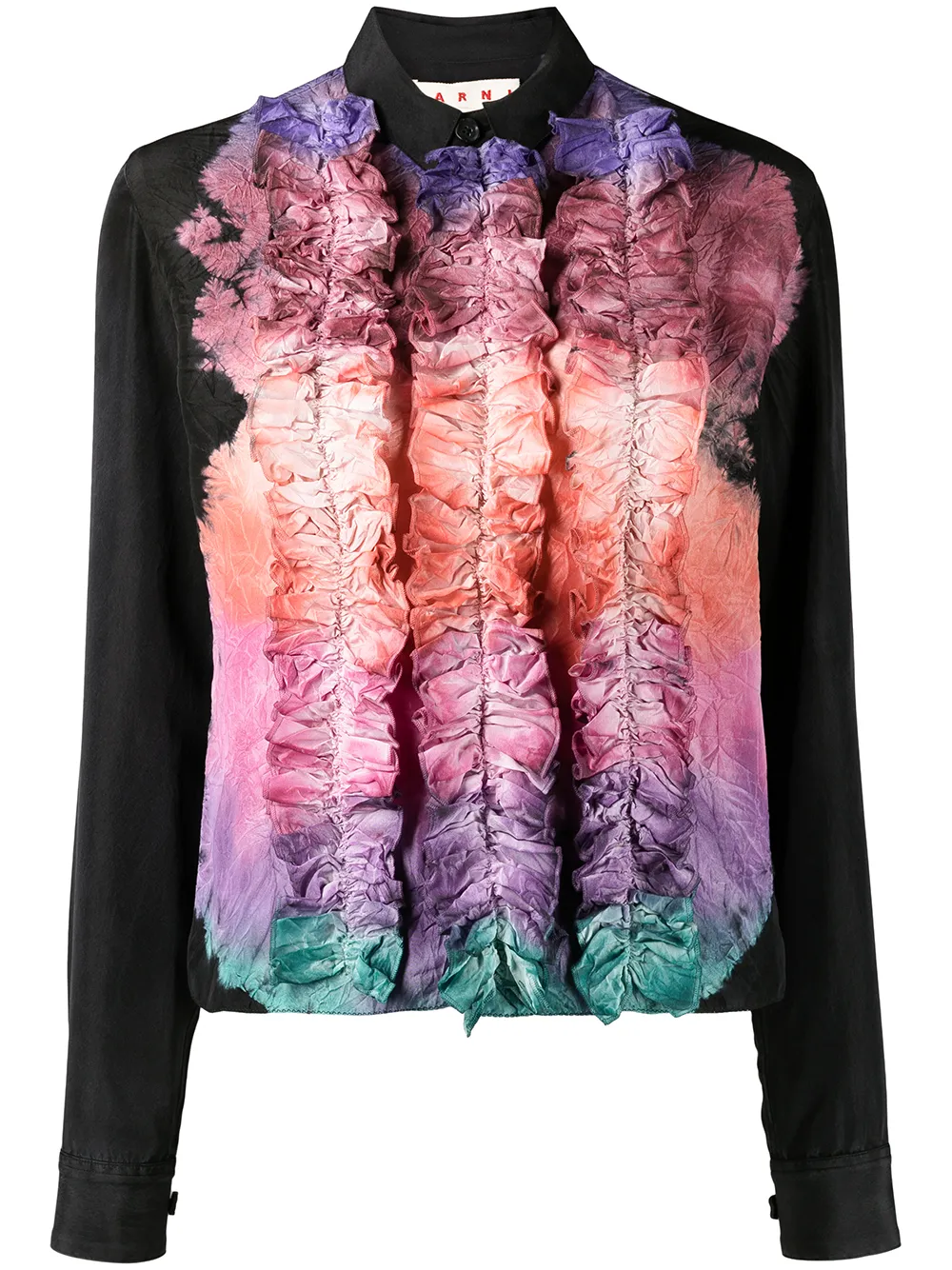 

Marni camisa de seda con motivo tie-dye - Multicolor