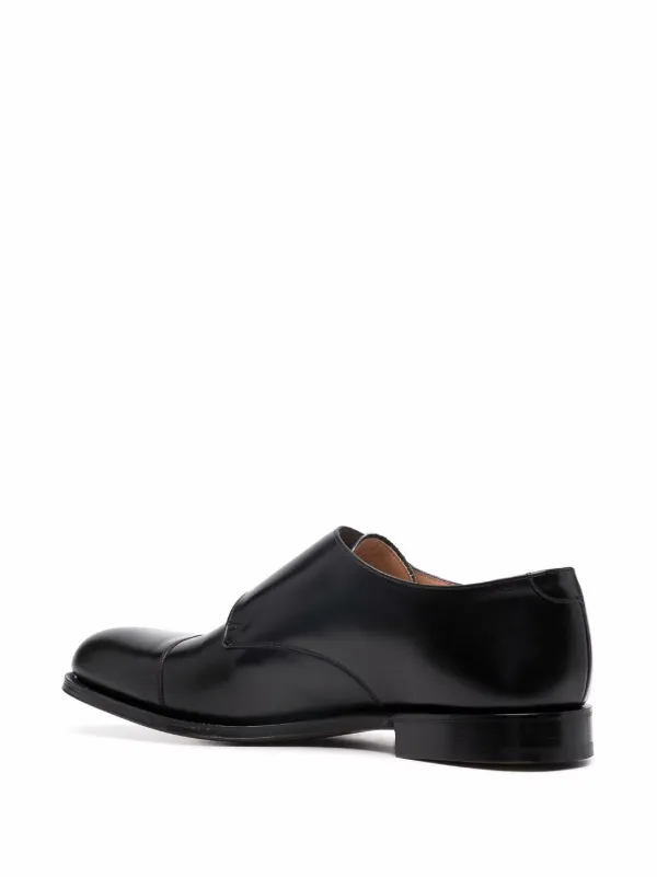 Detroit almond toe monk shoes