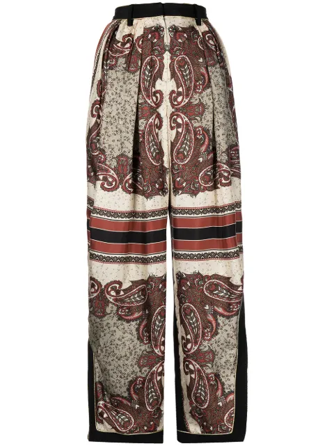 Rosie Assoulin paisley-print silk trousers