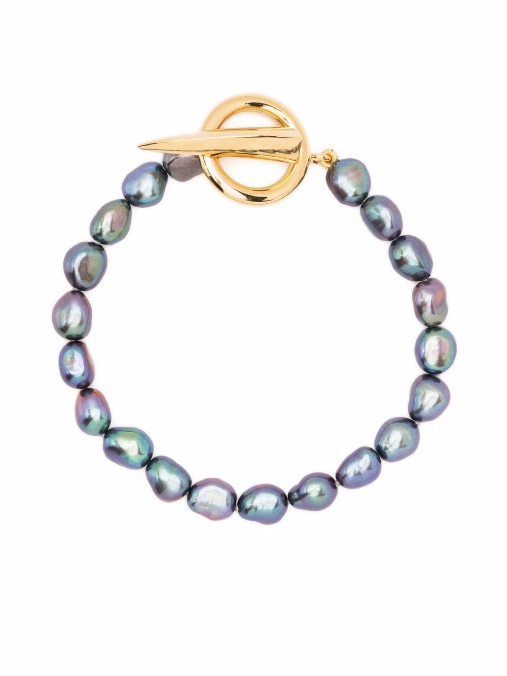 gold vermeil-plated Peacock pearl bracelet