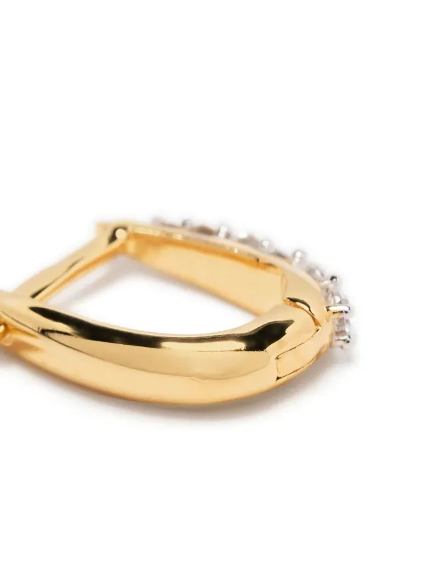 Missoma Claw Crystal Pavé Huggie Earrings | Gold | FARFETCH BN