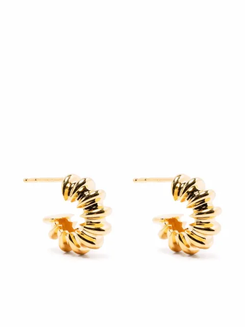 Missoma small rigged claw hoop earrings