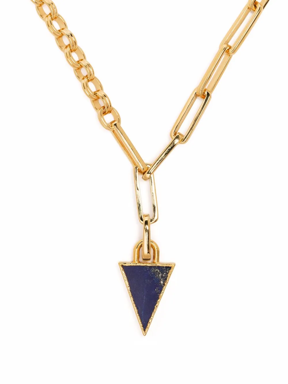 

Missoma triangle-gemstone chain-link necklace - Gold