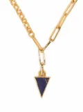 Missoma triangle-gemstone chain-link necklace - Gold
