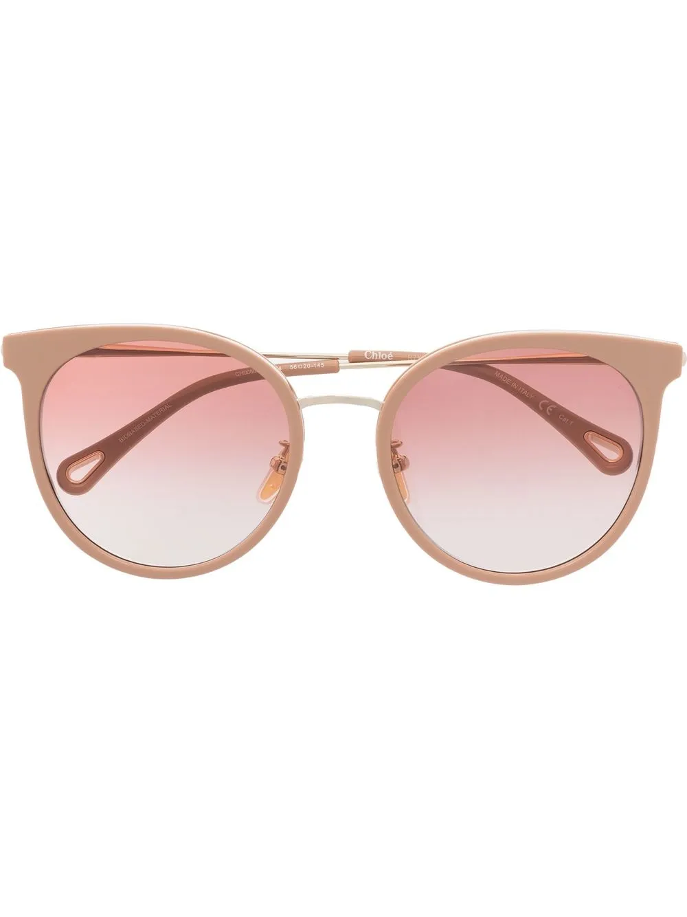 

Chloé Eyewear lentes de sol con armazón redonda - Rosado