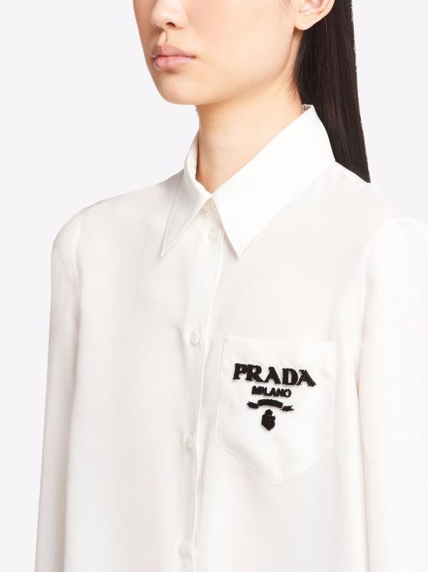 Prada white shirt on sale women