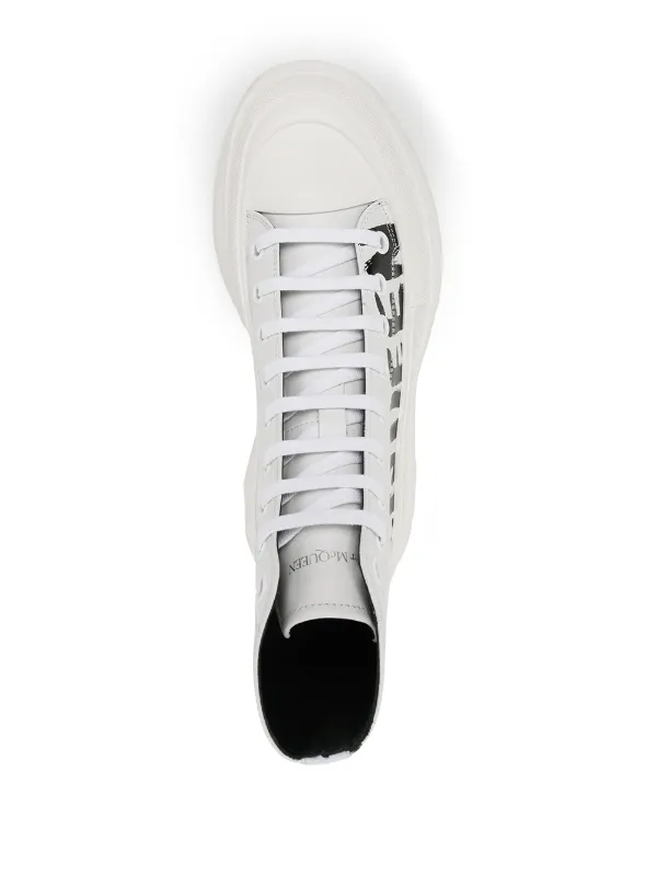 ★alexander mcqueen★ Tread Slick Sneakers Khaki White 69707 Alexander McQueen Tread Slick Sneakers | Blue | FARFETCH