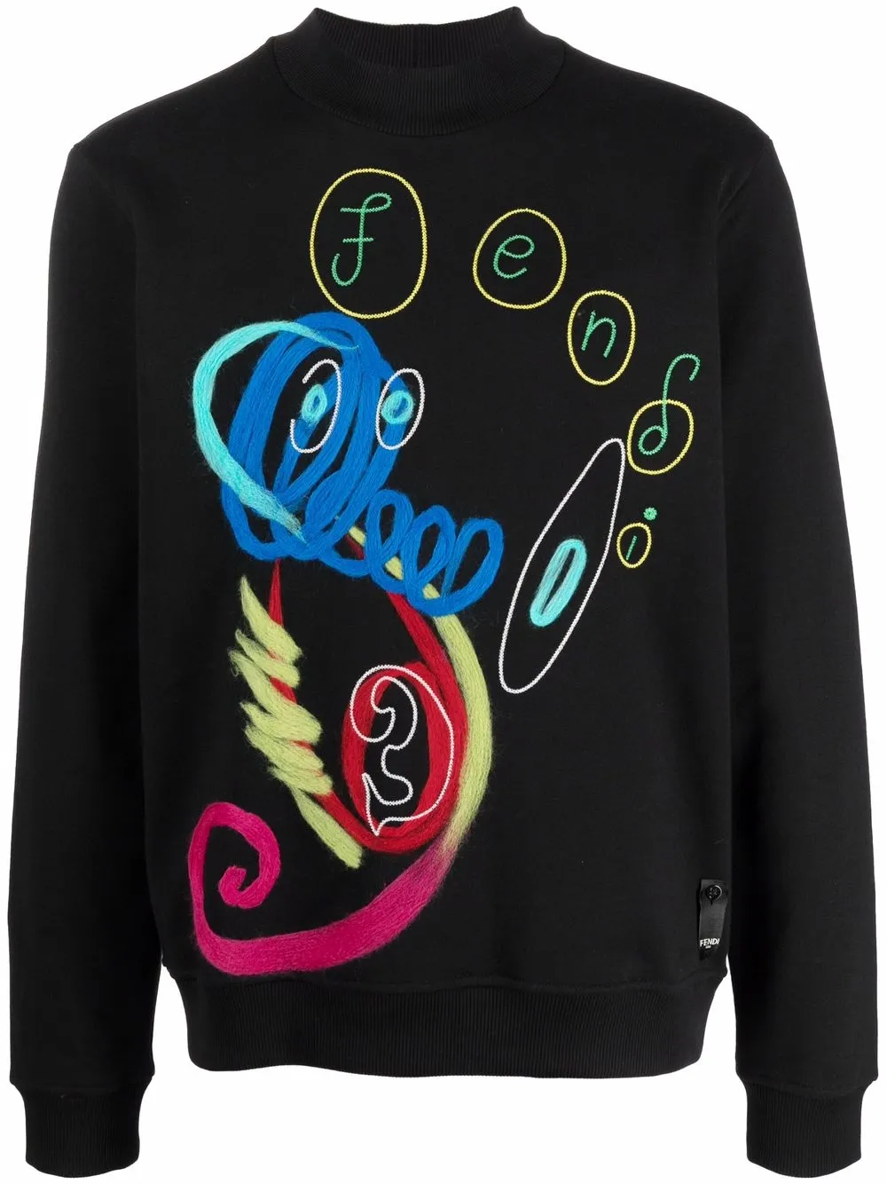 

Fendi x Noel Fielding motif jumper - Black