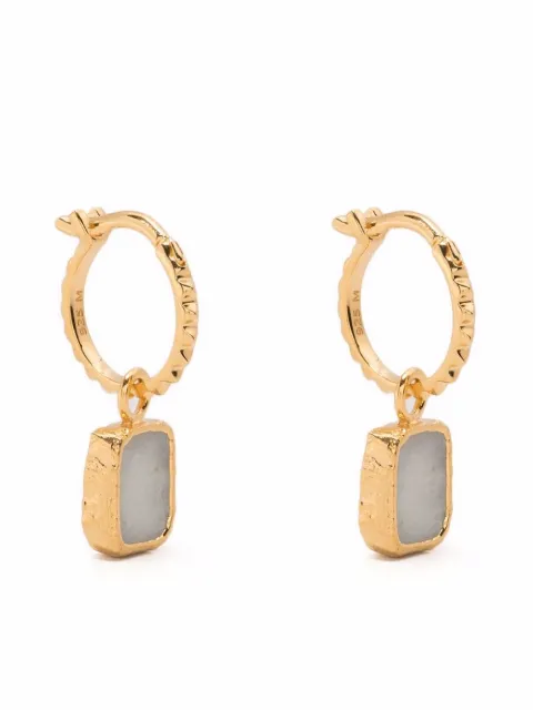 Missoma gold-plated moonstone hoop earrings
