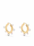 Missoma two-tone medium sphere hoop earrings - Gold